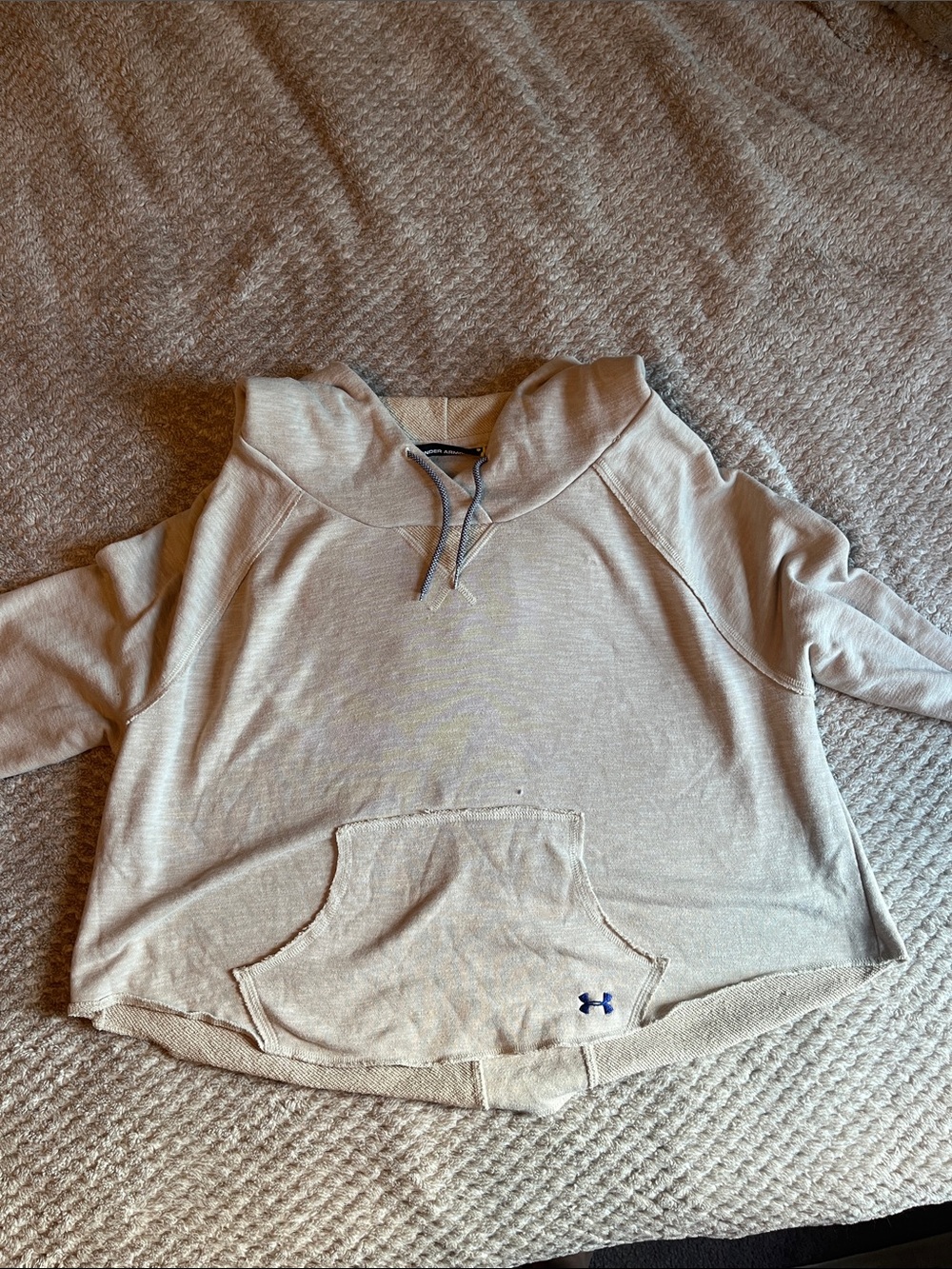 Under Armour Beige Cropped Hoodie